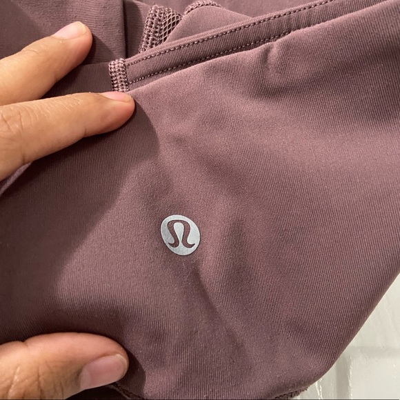 Lululemon Mauve Mesh See-Through Leggings Size 6 - Picture 3 of 6